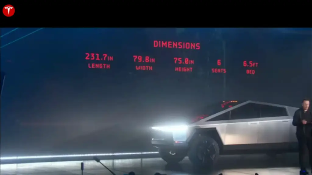 Dimensions of Tesla CyberTruck