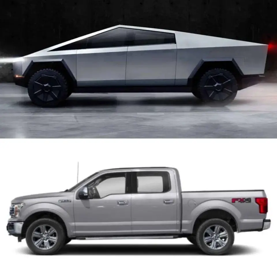 Ford F150 looks outdated compared to Tesla CyberTruck