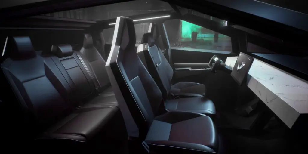 Tesla CyberTruck's Interior.