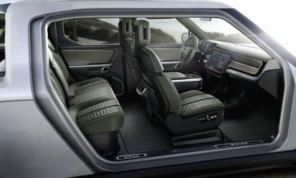 Rivian R1T Pickup Truck's Interior.