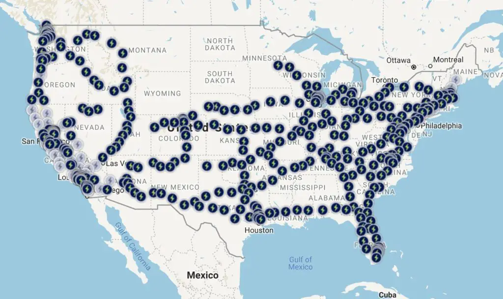 Electrify America Charging Network in USA